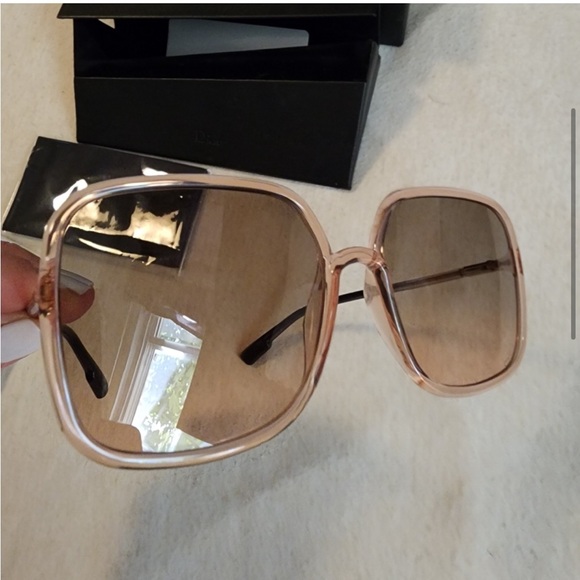 DIOR SoStellaire1 Translucent Pink Square Sunglasses - Picture 7 of 11
